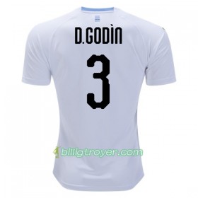 Billige Fotballdrakter Uruguay D.Godin 3 VM 2018 Bortedraktsett